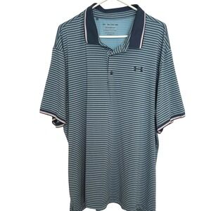 Under Armour Mens Polo Performance Golf 3XL Blue Diamond
